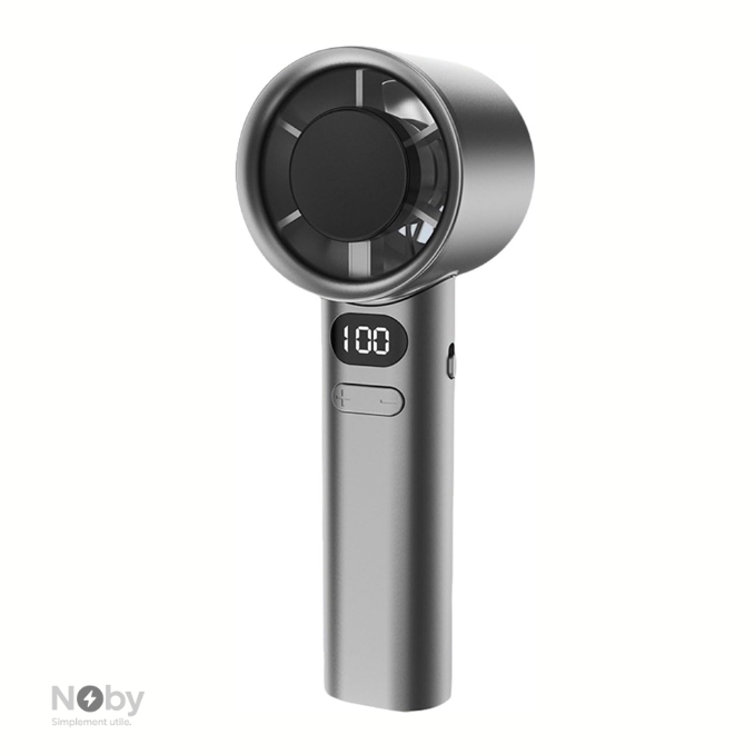 Ventilateur Portatif Rechargeable – Vitesse Réglable en Continu avec Affichage Numérique